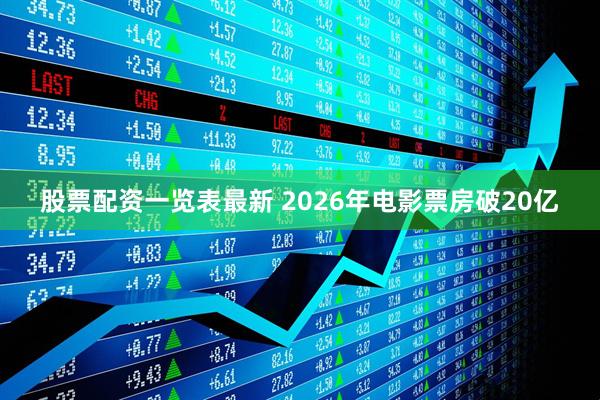 股票配资一览表最新 2026年电影票房破20亿